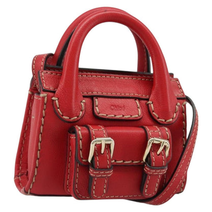 Chloe Edith Leather, Red, Leather, Clutch