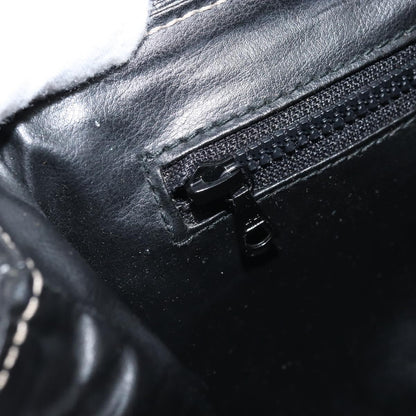 Celine Vintage Circle Logo Leather, Black, Leather, Crossbody Bag