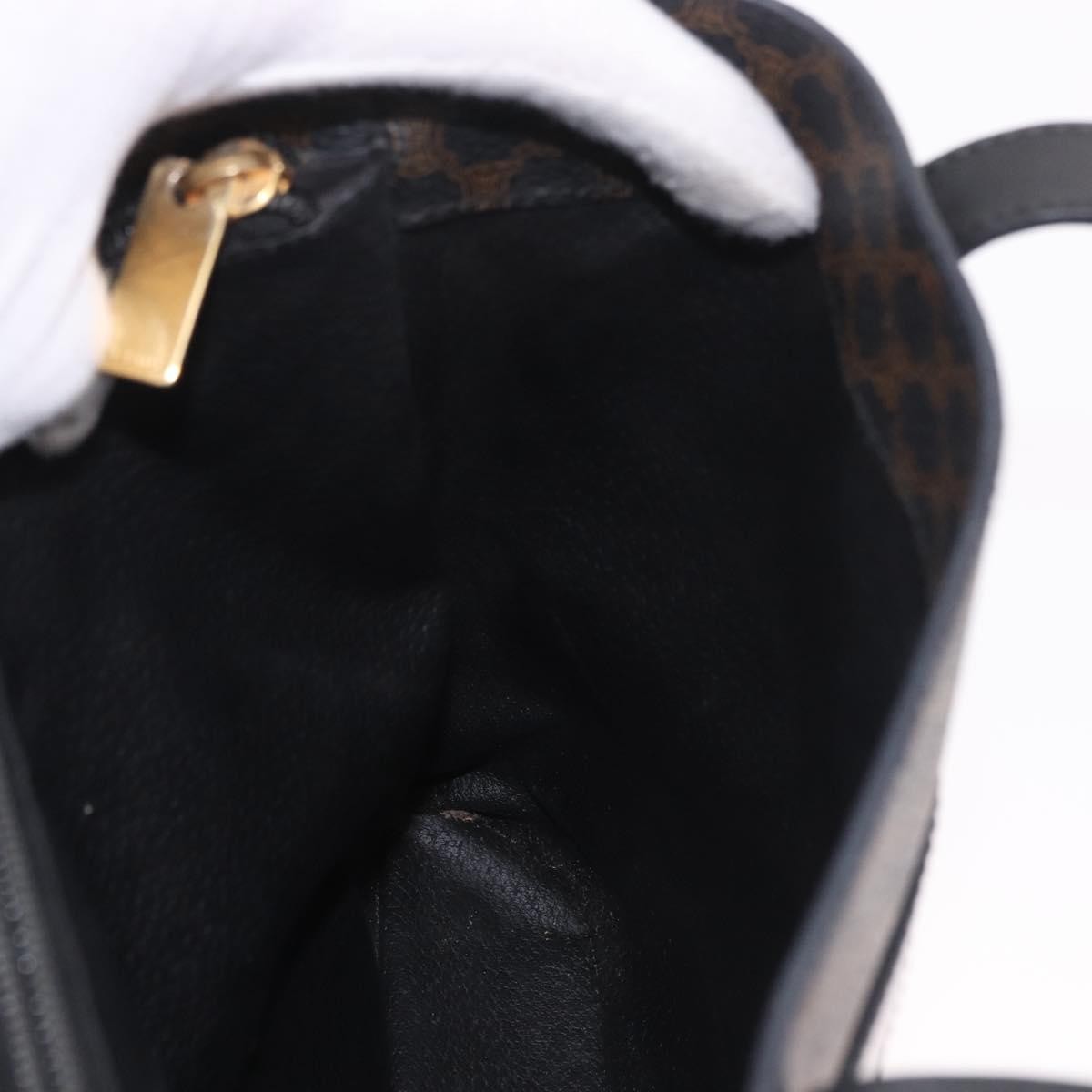 Celine C Macadam Tote PVC leather/ Macadam canvas, Black, Canvas, Shoulder Bag