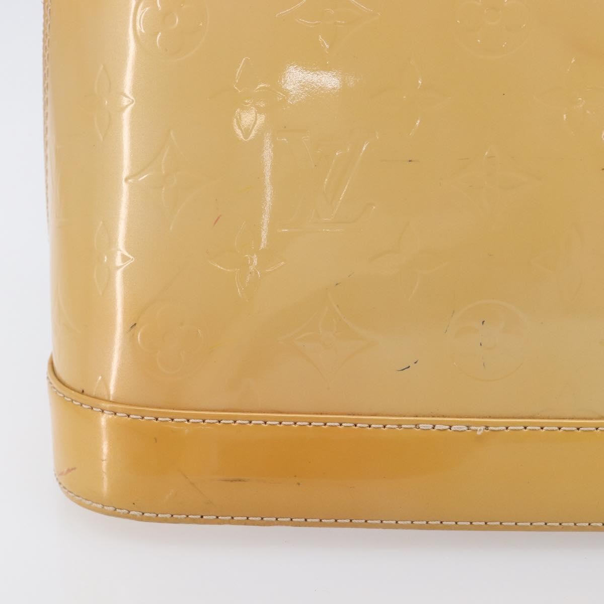 Louis Vuitton Alma Monogram Vernis, Beige, Patent Leather, Handbag