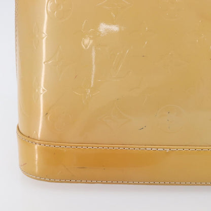 Louis Vuitton Alma Monogram Vernis, Beige, Patent Leather, Handbag