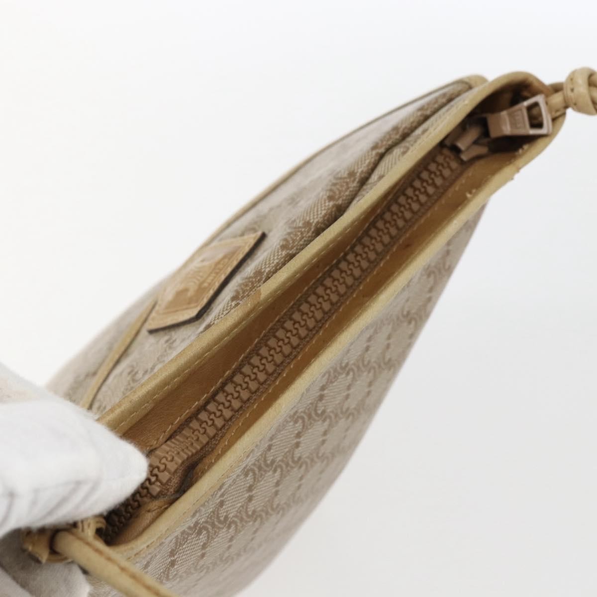 Celine Vintage Macadam Canvas, Beige, Canvas, Shoulder Bag