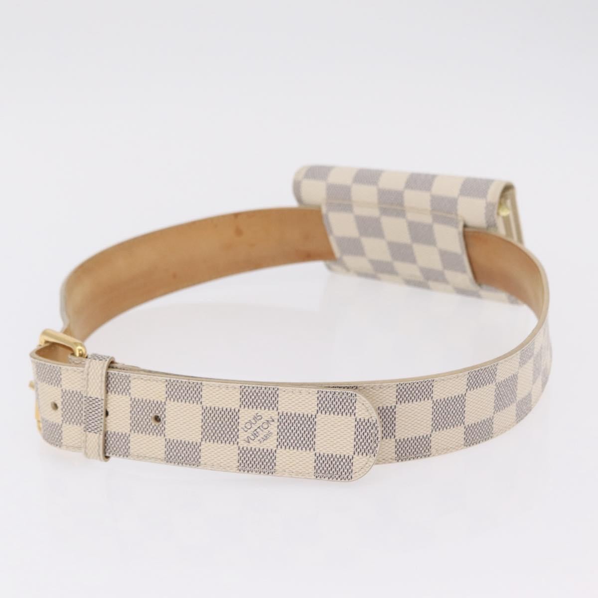 Louis Vuitton Solo Belt Damier, White, Canvas, Clutch