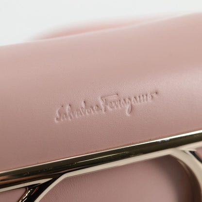 Salvatore Ferragamo Vela Flap Leather, Pink, Leather, Crossbody Bag