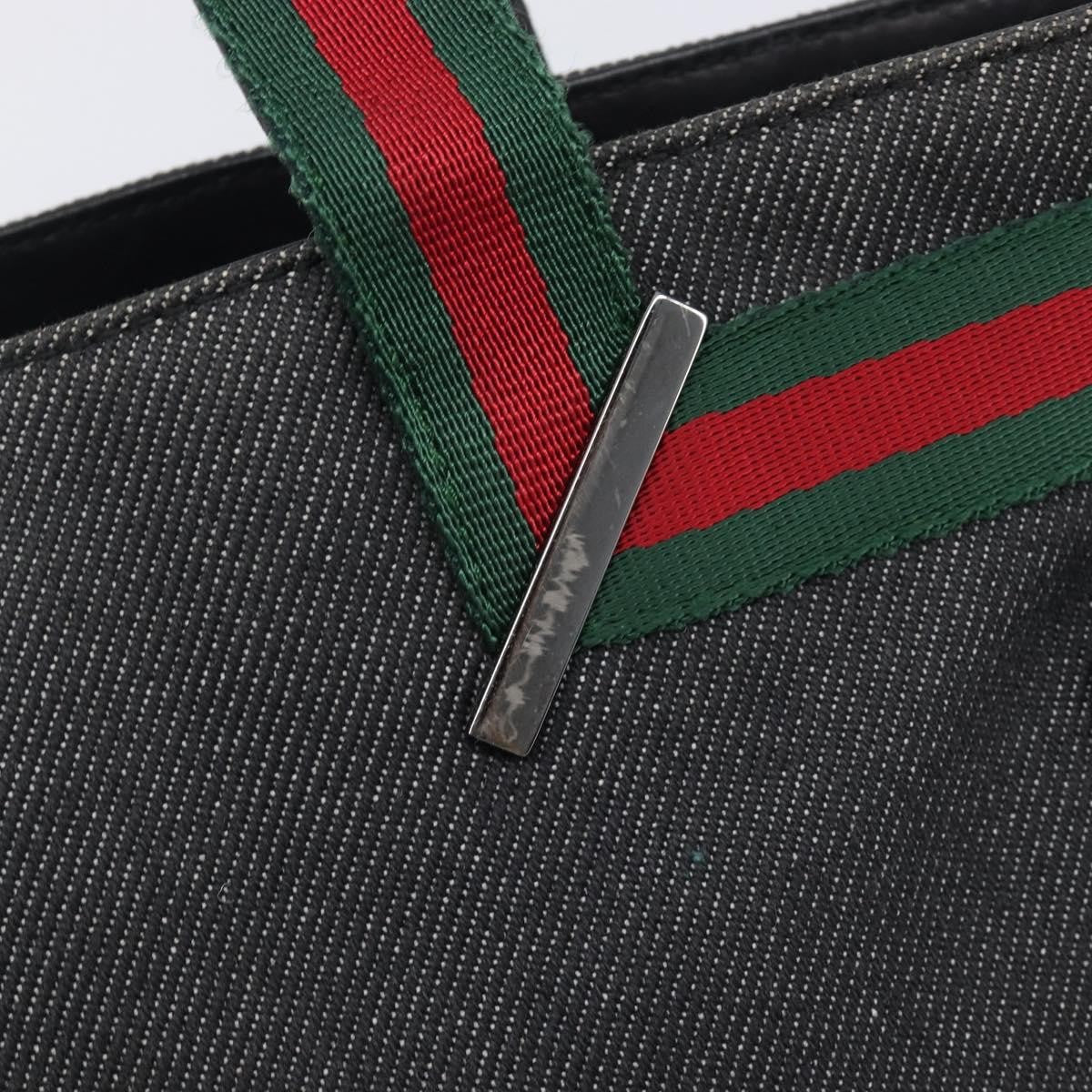 Gucci Sherry Line Tote Canvas, Black, Canvas, Tote Bag