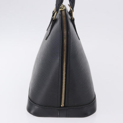 Louis Vuitton Alma Epi, Black, Leather, Handbag