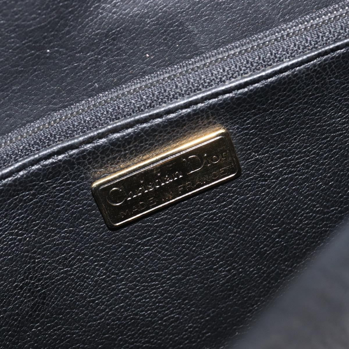 Christian Dior Vintage CD Flap Leather, Black, Leather, Shoulder Bag