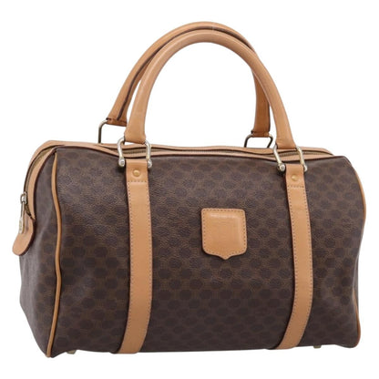 Celine boston Macadam Canvas, Brown, Canvas, Travel Bag