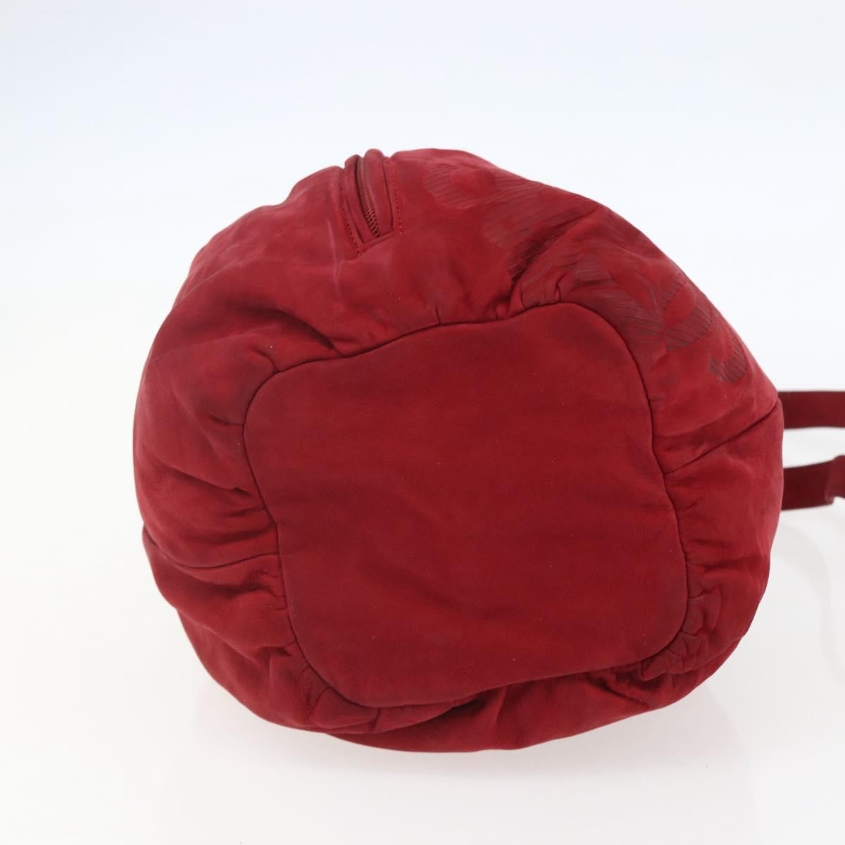 Loewe Anagram Leather, Red, Suede, Shoulder Bag
