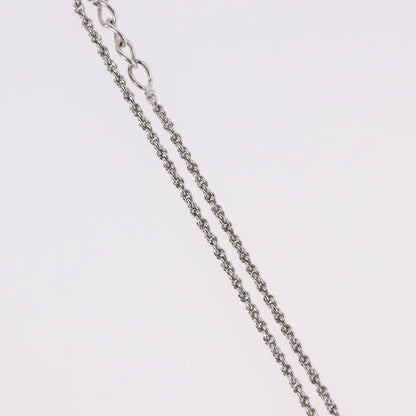 Christian Dior VIntage Circle Pendant Metal, Silver, Metal, Necklace