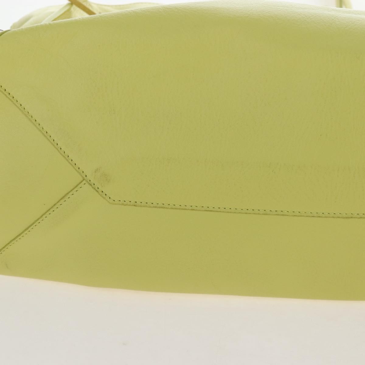 Balenciaga Papier A4 Zip Around Classic Studs Leather, Yellow, Leather, Handbag