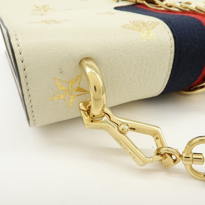Gucci Sylvie Belt Leather, Beige, Calfskin, Handbag