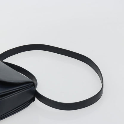 Celine Flap Shoulder Leather, Navy, Leather, Shoulder Bag