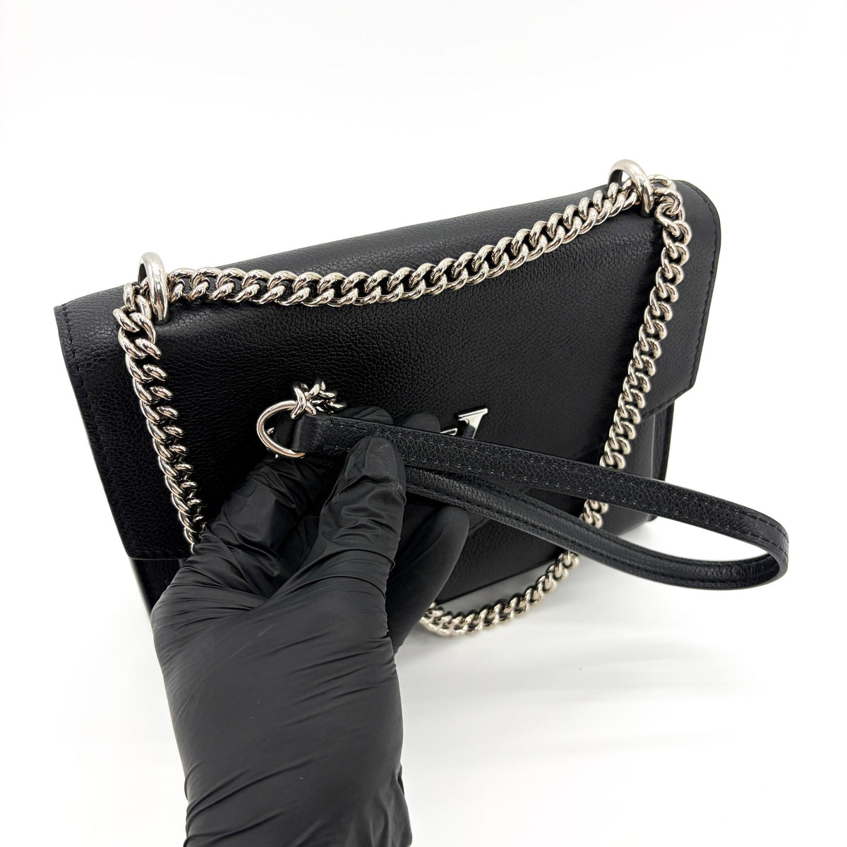 Louis Vuitton Mylockme Monochrome Leather, Black, Leather, Handbag