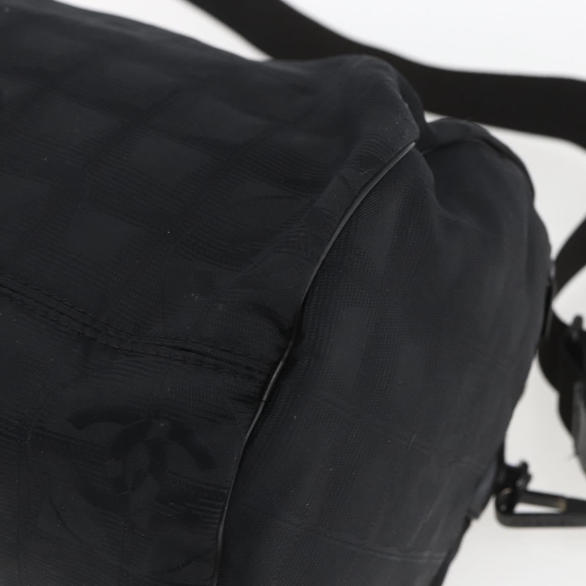 Chanel Travel Line Boston Nylon, Black, Nylon, Travel Bag