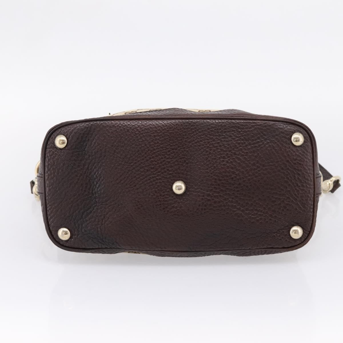 Gucci Britt Convertible Dome Satchel GG Canvas, Beige, Canvas, Handbag