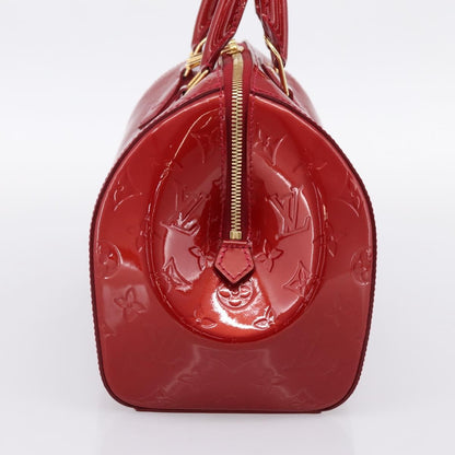 Louis Vuitton Montana Monogram Vernis, Red, Patent Leather, Handbag