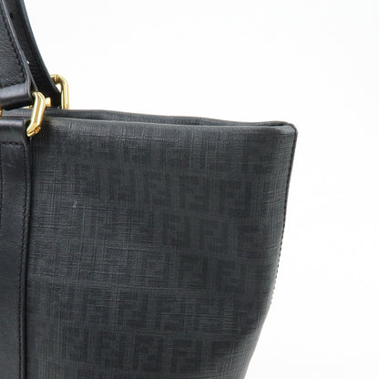 Fendi Superstar Zucchino Coated Canvas, Black, Canvas, Tote Bag