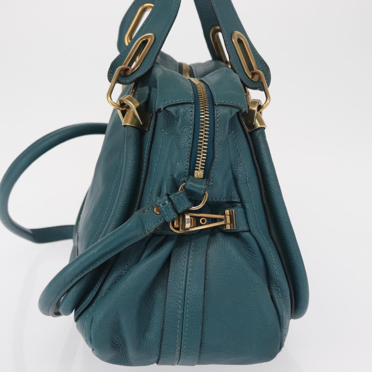 Chloe Paraty Top Handle Bag Leather, GREEN, LEATHER, Shoulder bag