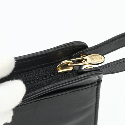 Celine Zip Clutch Leather, Black, Leather, Clutch