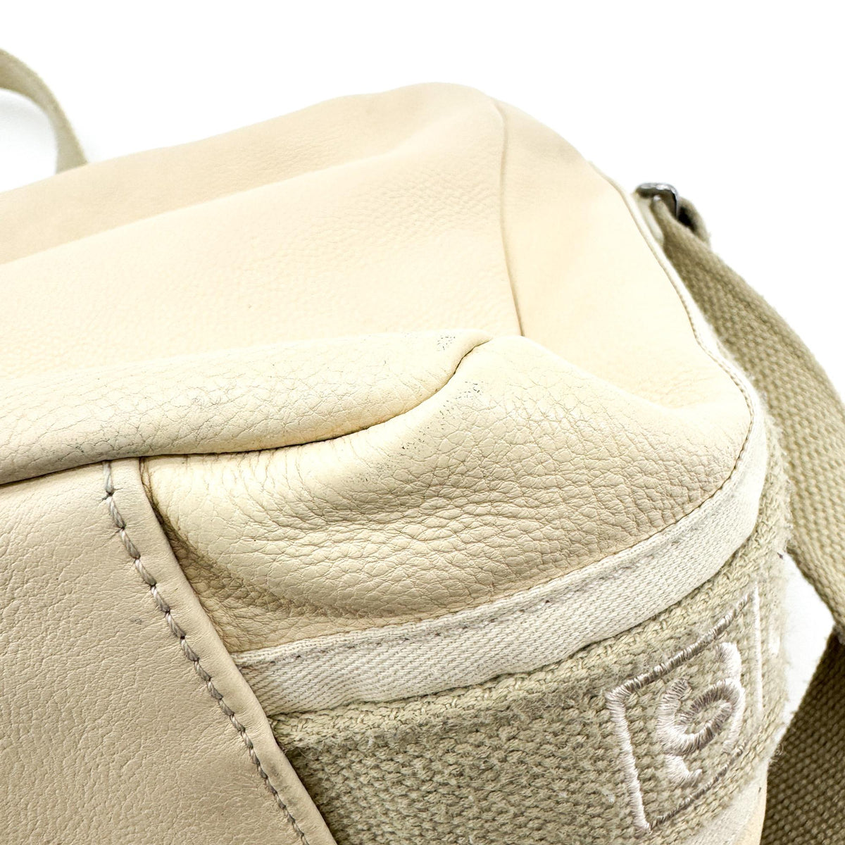 Chanel Sport Line Double Pocket Zip Messenger Leather, Beige, Leather, Crossbody Bag