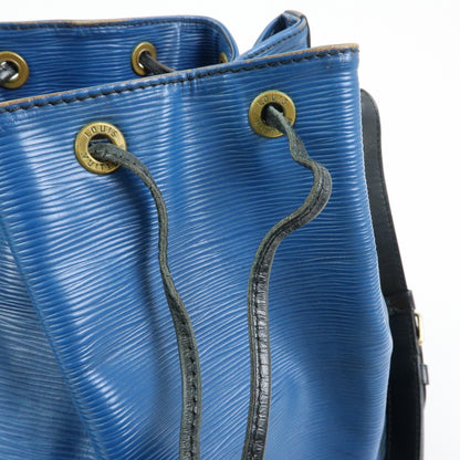 Louis Vuitton Bicolor Petit Noe Epi Leather, Blue, Leather, Handbag