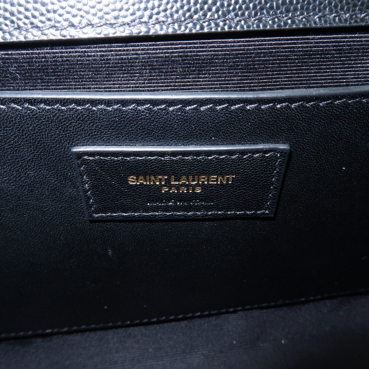 Saint Laurent Classic Monogram Leather, Black, Leather, Crossbody Bag