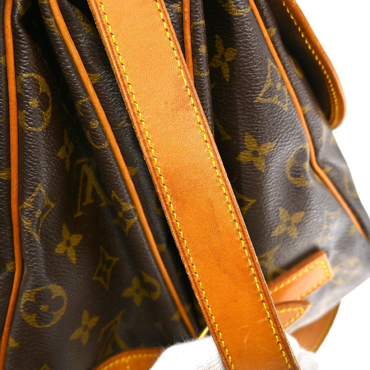 Louis Vuitton Saumur Monogram, Brown, Canvas, Shoulder Bag