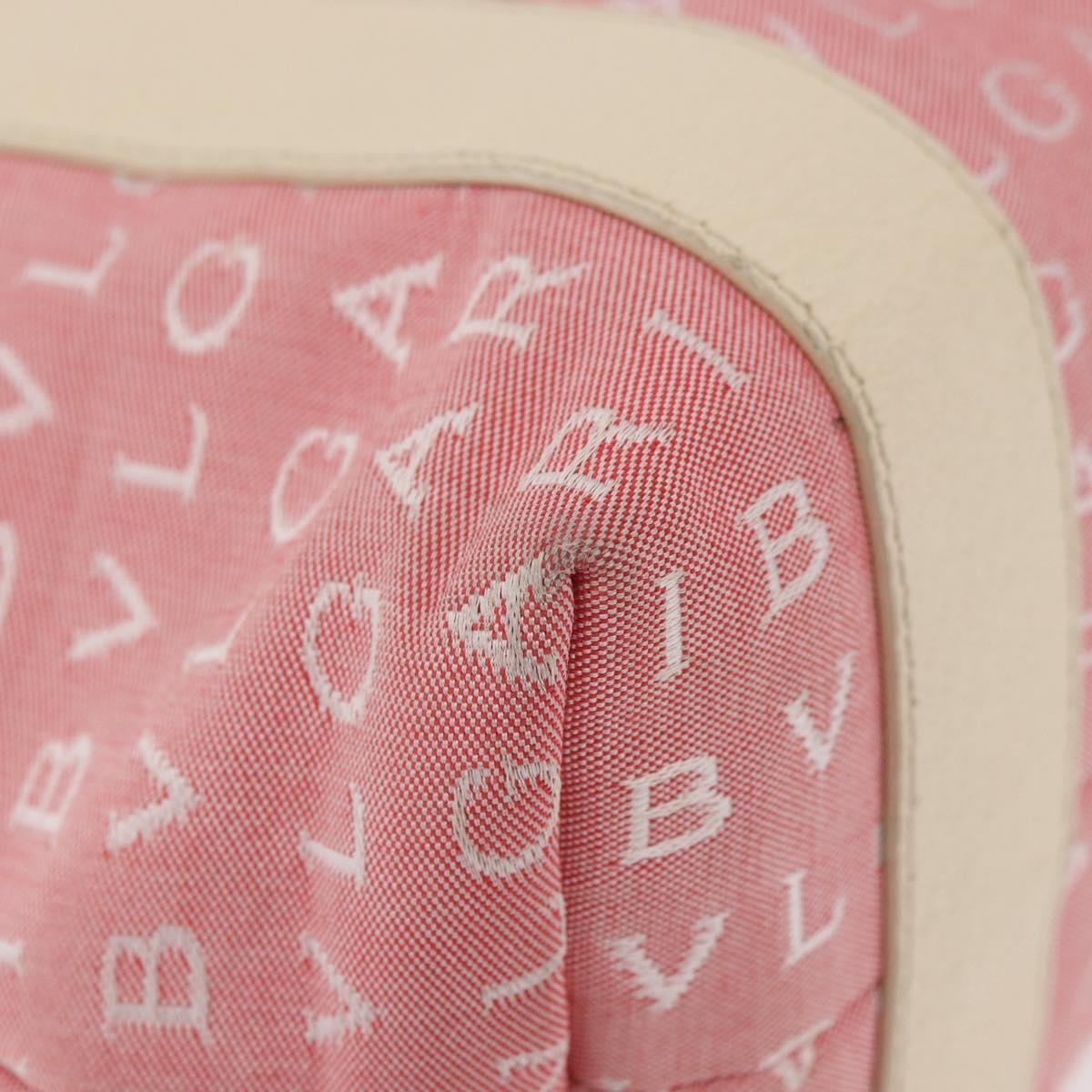Bvlgari Logomania Canvas, Pink, Canvas, Shoulder Bag
