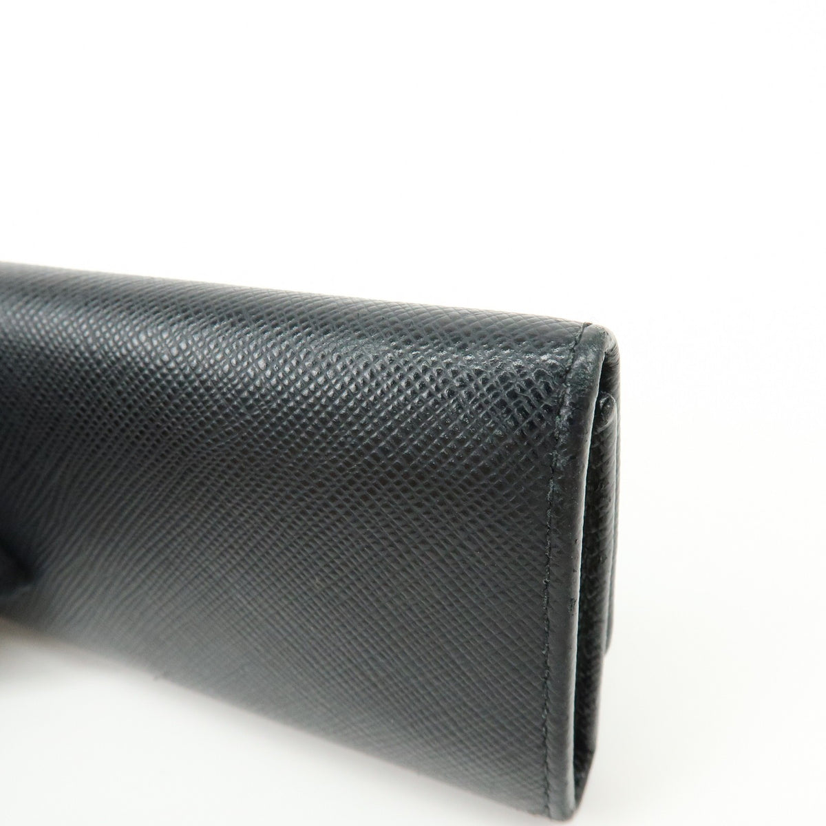 Prada Flap Saffiano Leather, Black, Leather, Wallet