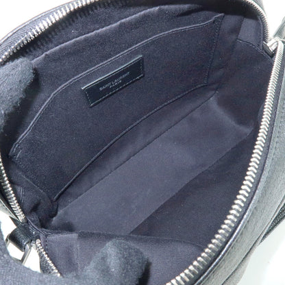 Saint Laurent Lou Camera Leather, Black, Leather, Handbag