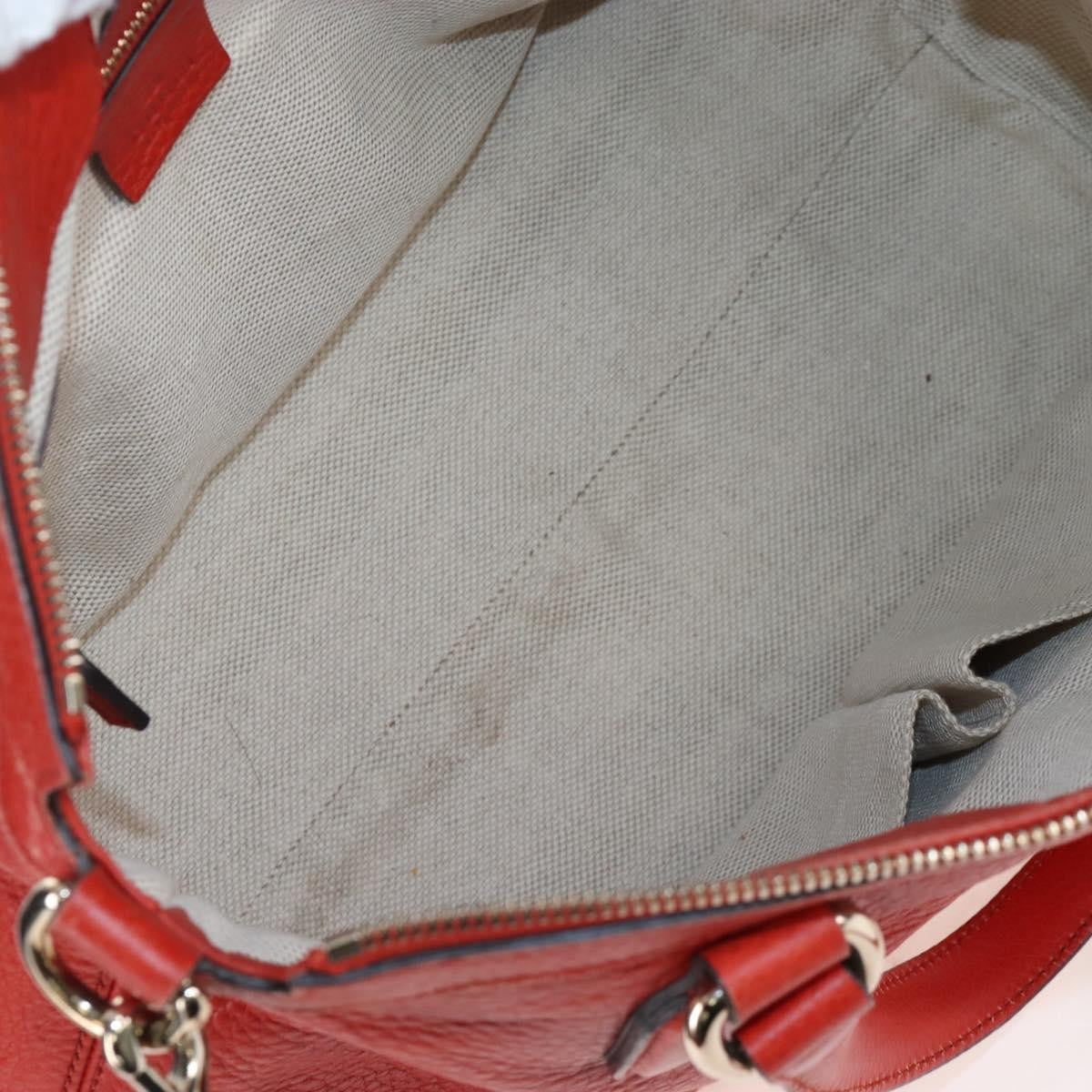 Gucci Soho Convertible Soft Top Handle Leather, Orange, Leather, Handbag