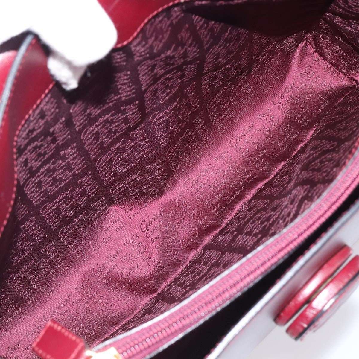 Cartier Must de cartier Leather, Burgundy, Leather, Shoulder Bag