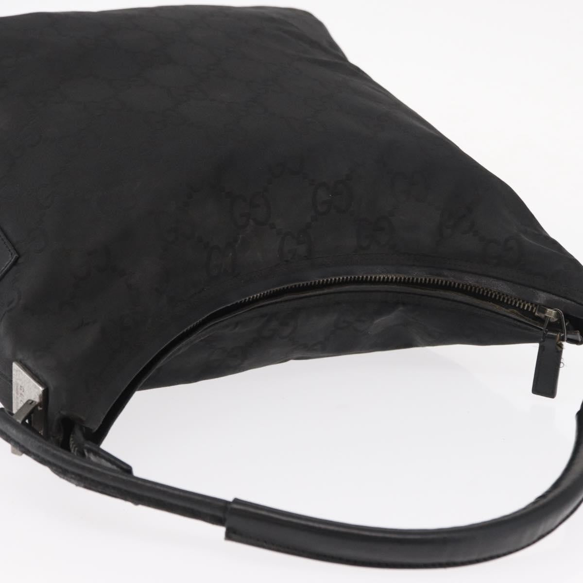 Gucci Vintage Hobo GG Canvas and leather, Black, Canvas, Shoulder Bag