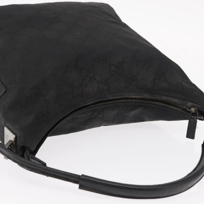 Gucci Vintage Hobo GG Canvas and leather, Black, Canvas, Shoulder Bag
