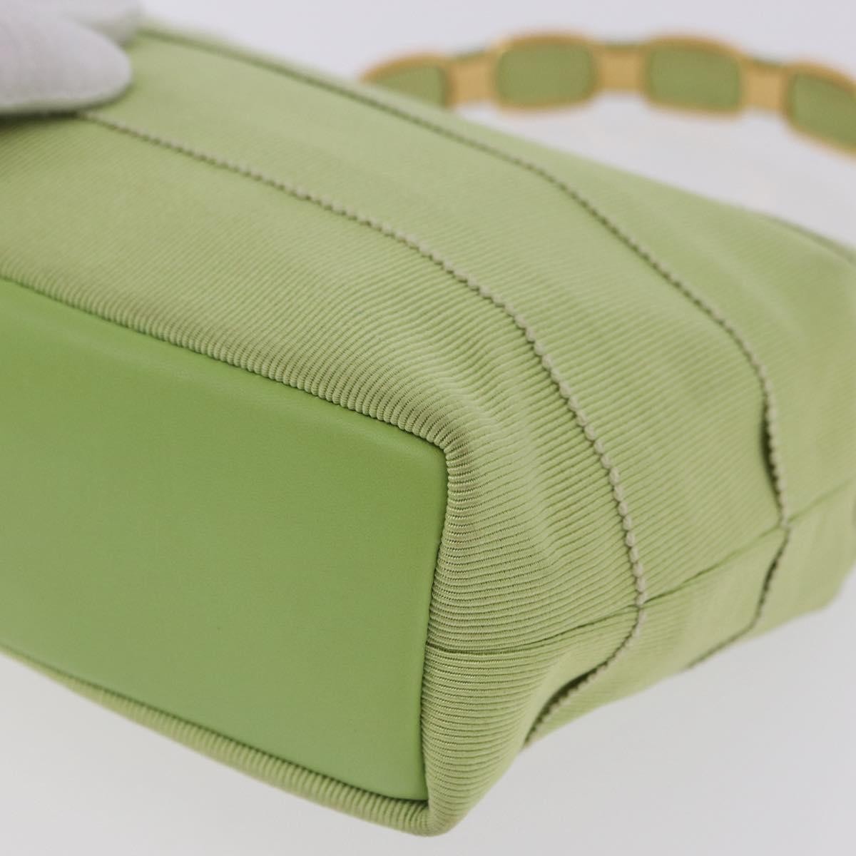 Salvatore Ferragamo Vala Canvas, Green, Canvas, Shoulder Bag
