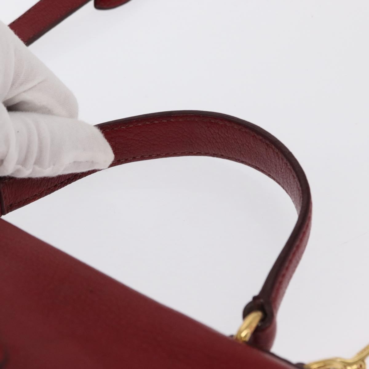 Miu Miu Madras Top Handle Leather, Red, Leather, Handbag