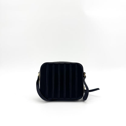 Saint Laurent Vicky Camera Vertical Quilted Leather, Black, Leather, Handbag