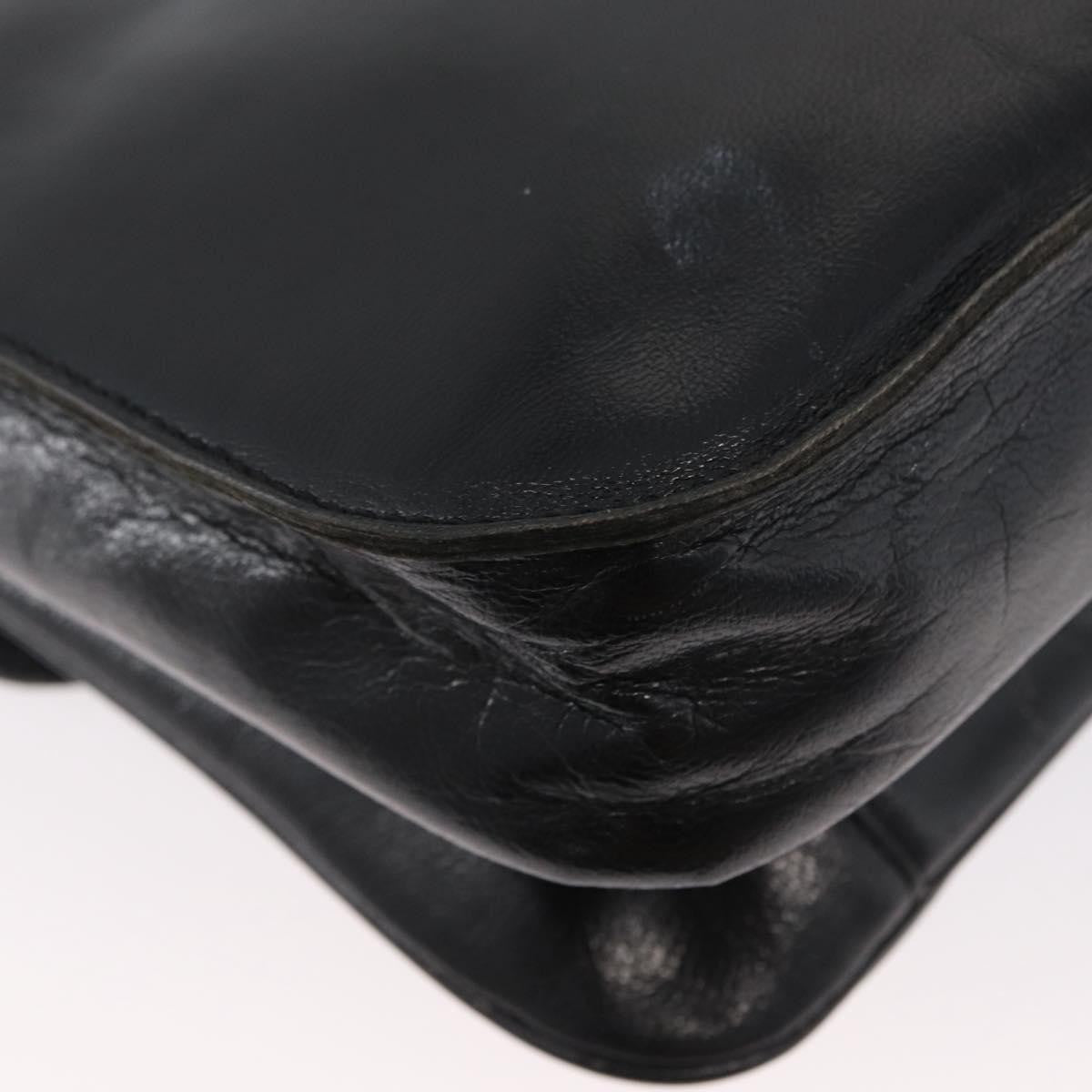 Saint Laurent Vintage Leather, Black, Leather, Shoulder Bag