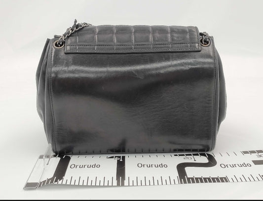 Chanel Vintage Reissue Square Flap Bag Leather, BLACK, LEATHER, Shoulder bag