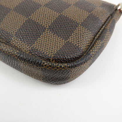 Louis Vuitton Pochette Accessoires Damier, Brown, Canvas, Clutch
