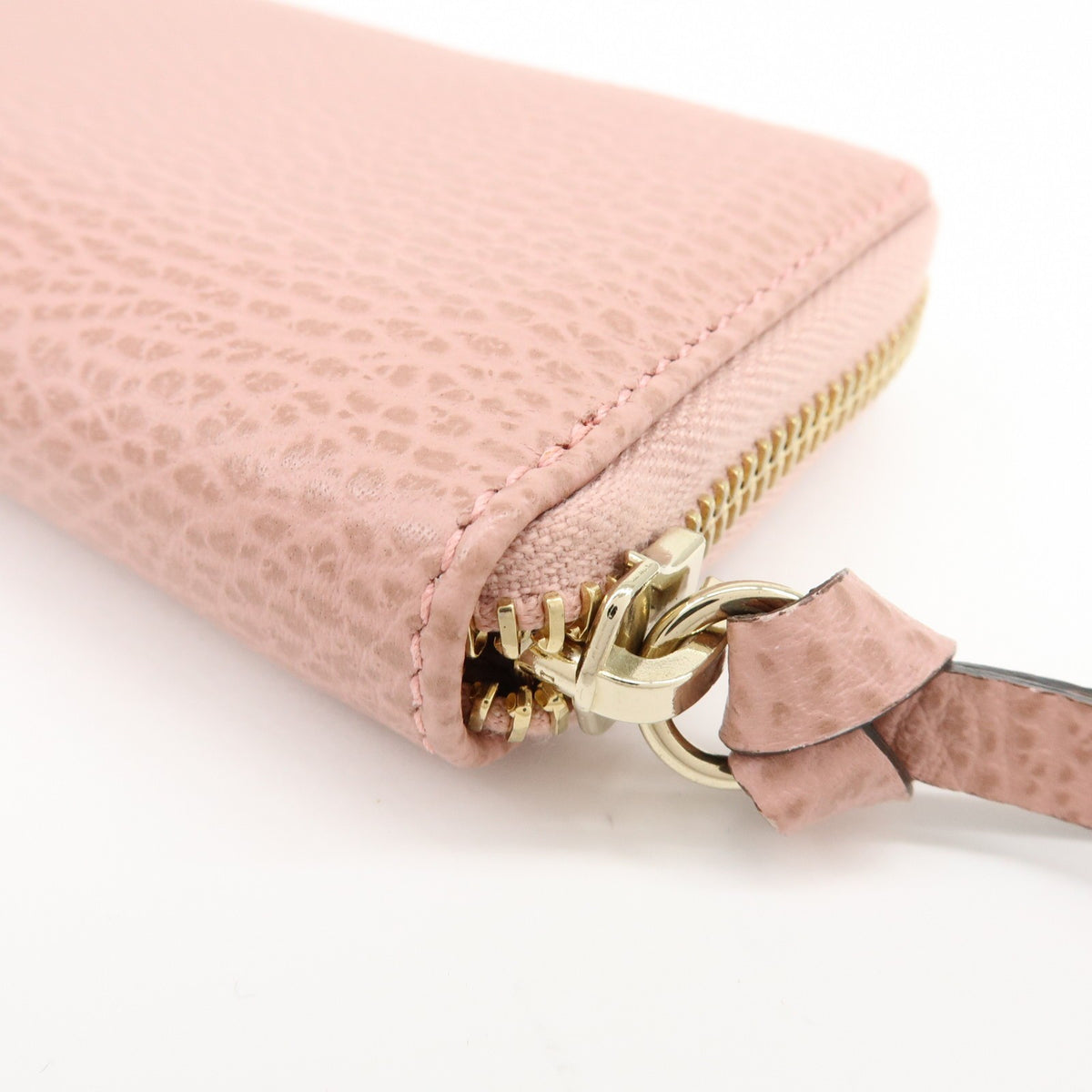 Gucci Swing Zip Around Leather, Pink, Leather, Wallet