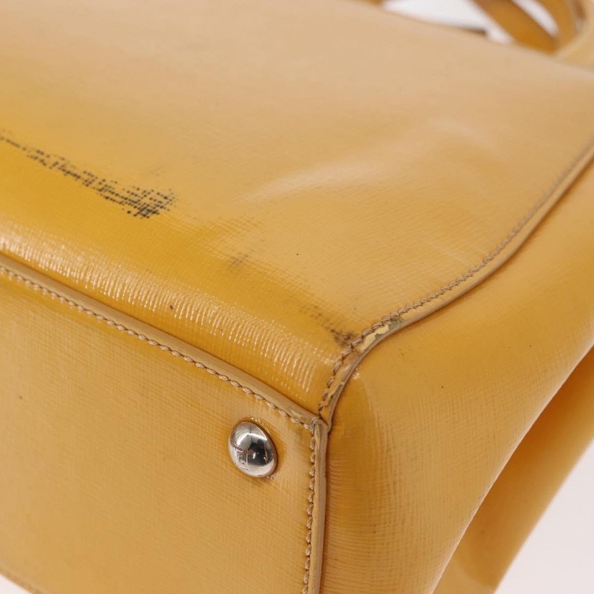 Fendi 2Jours Leather, Yellow, Leather, Handbag