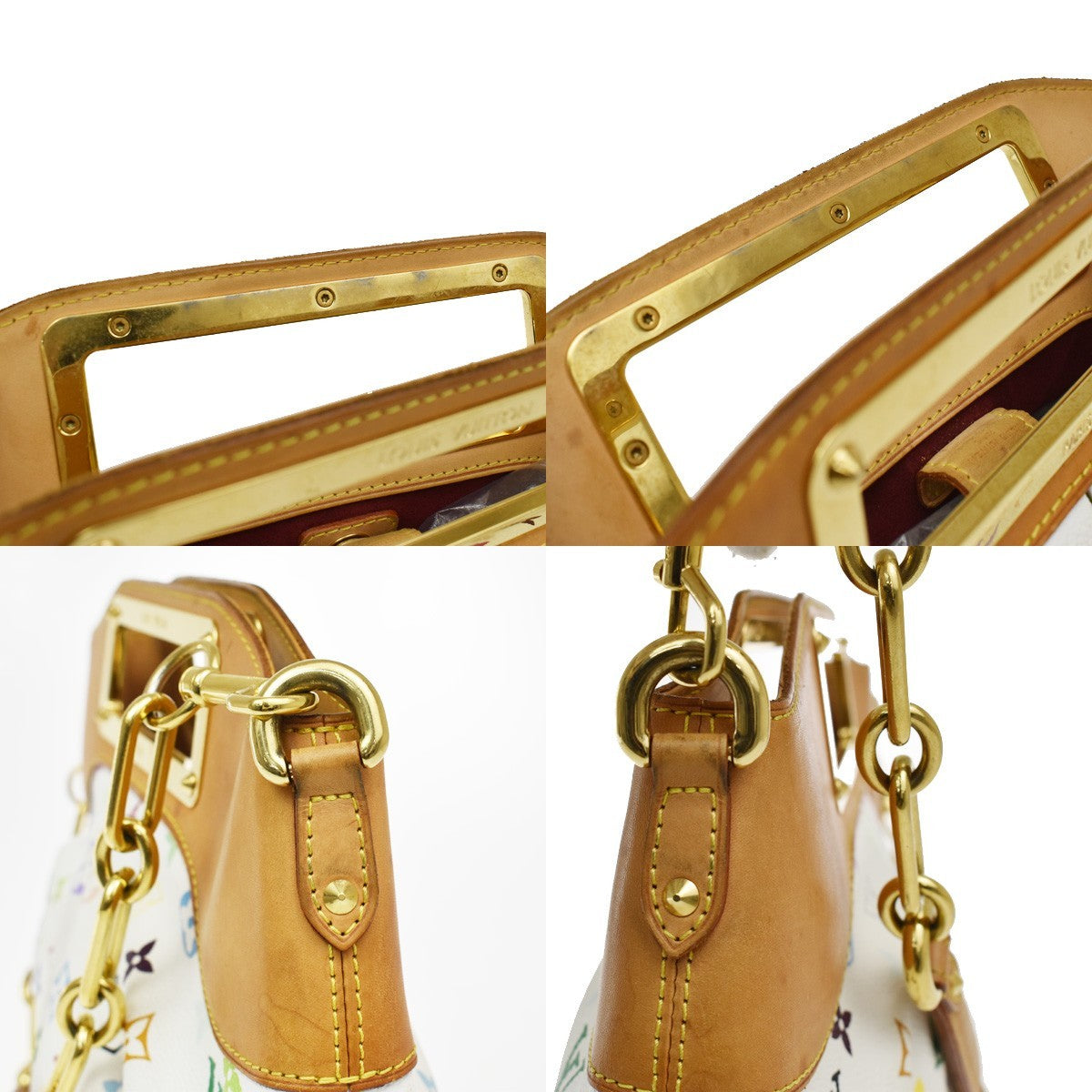 Louis Vuitton Judy Monogram Multicolor, White, Canvas, Handbag