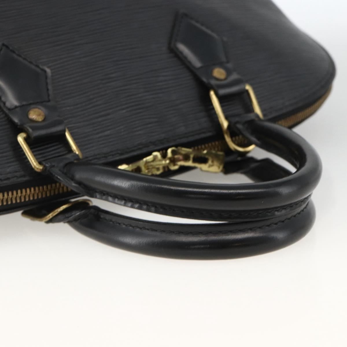 Louis Vuitton Alma Epi Leather, Black, Leather, Handbag