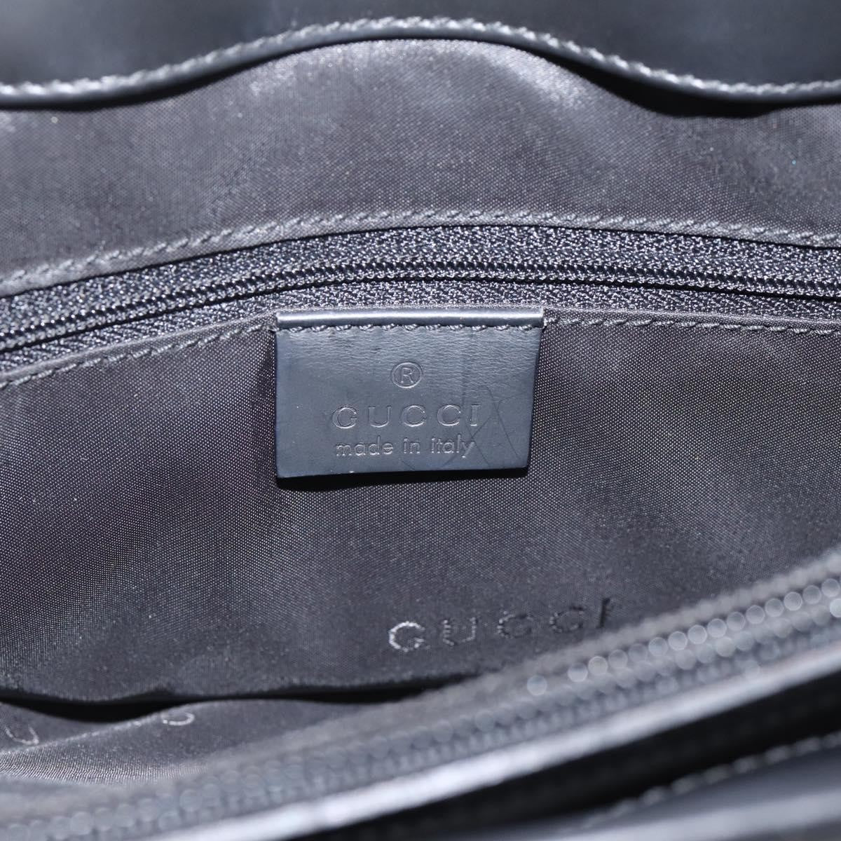 Gucci Bamboo Top Handle Leather, Black, Leather, Handbag