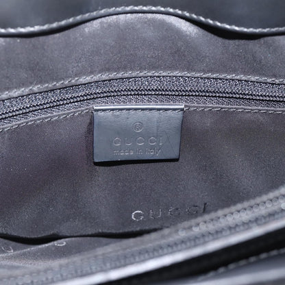 Gucci Bamboo Top Handle Leather, Black, Leather, Handbag