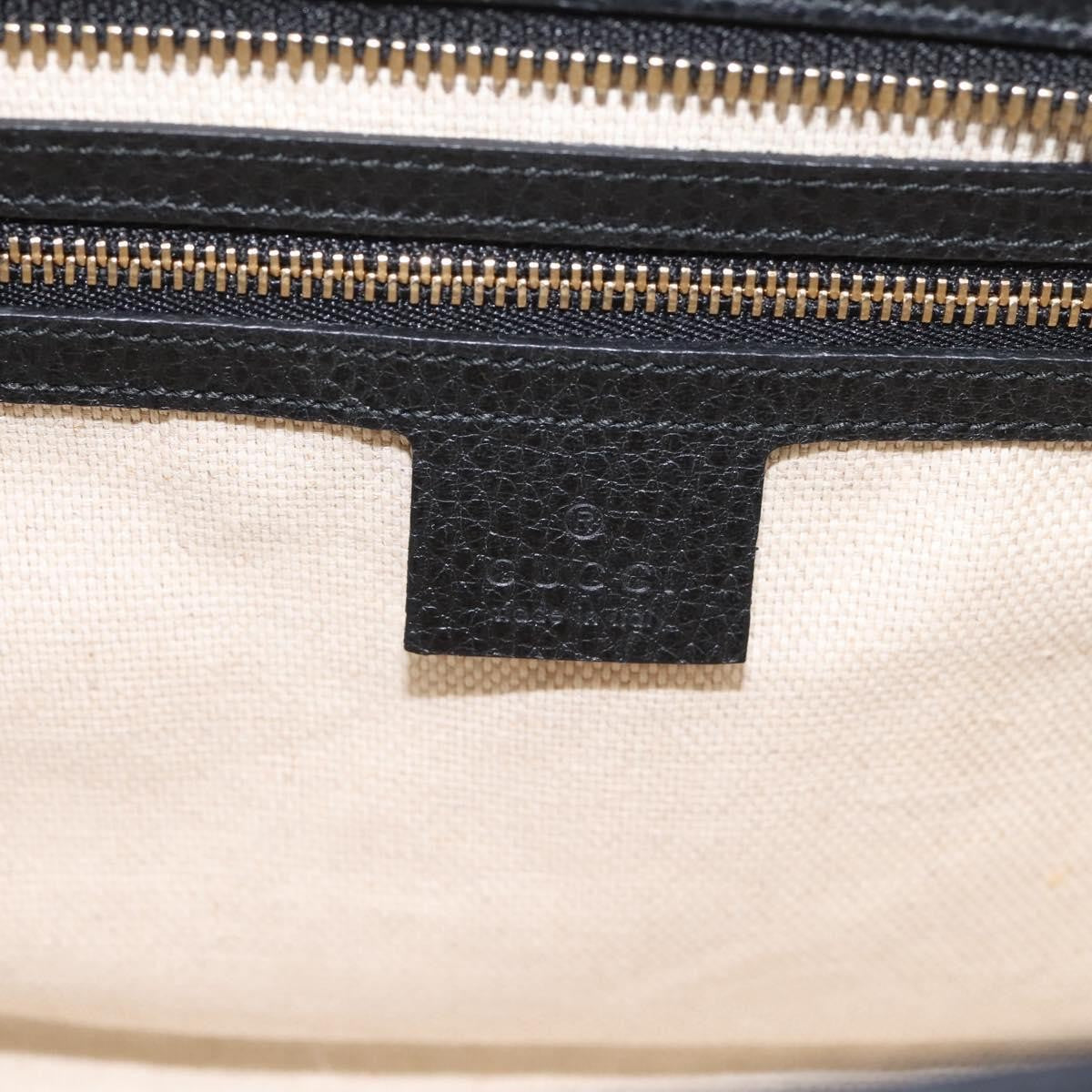 Gucci Soho Convertible Top Handle Satchel Leather, Black, Leather, Handbag