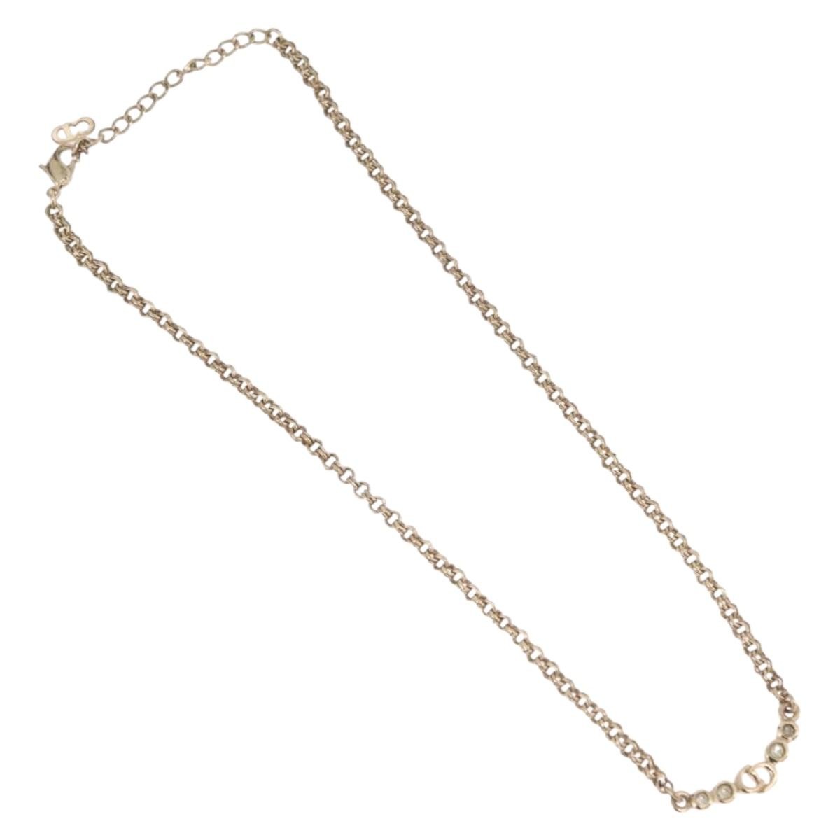 Christian Dior CD Pendant Metal, Gold, Metal, Necklace