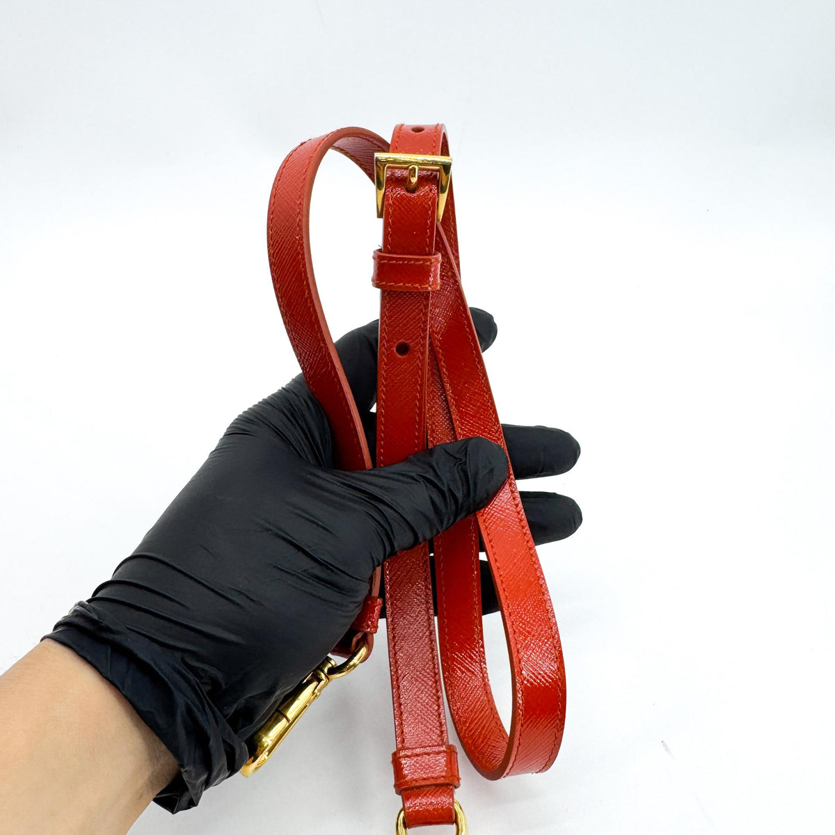 Prada Galleria  Strap leather, Red, Leather, Handbag